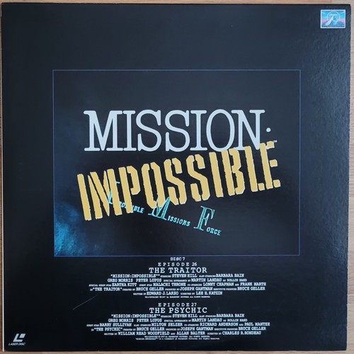 Laserdisc mission impossible - mission,